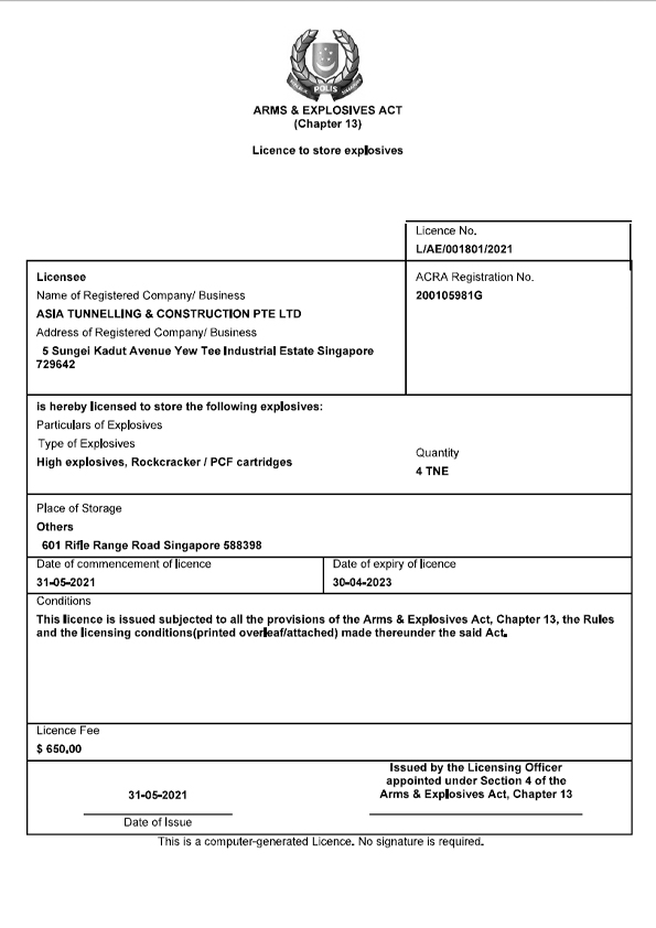 Licence _ Store Explosives [L_AE_001801_2021]